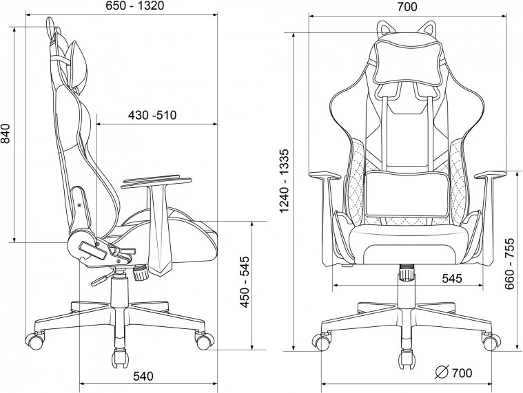 Компьютерное кресло Catzy экокожа серый / розовый