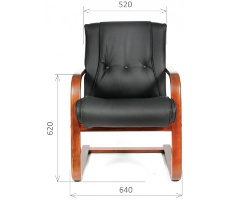 Компьютерное кресло Chairman 653V черная кожа