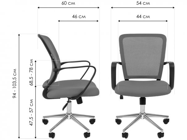 Компьютерное кресло Chairman 698 tw-01 черное / хром