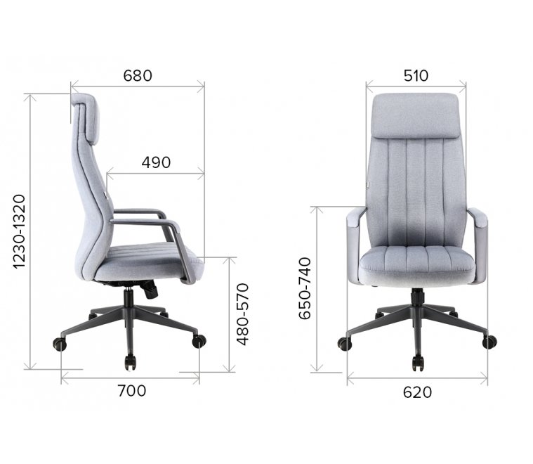 Компьютерное кресло Everprof Shanghai ткань серый