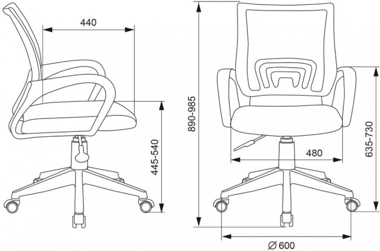 Компьютерное кресло Гиллес зеленая / черное / черный