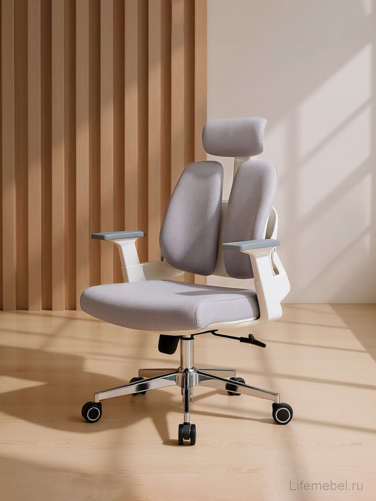 Компьютерное кресло Hiba gray / chrome