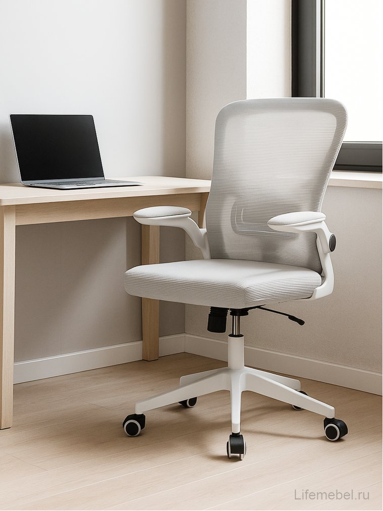 Компьютерное кресло Konfi light gray / white