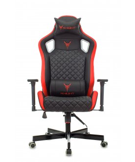Игровое кресло Knight черный / красный ромбик