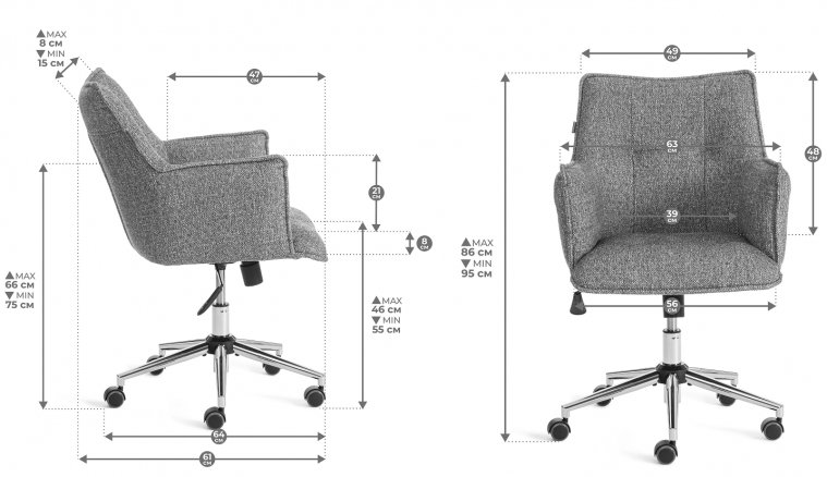 Компьютерное кресло Lutz shape silver