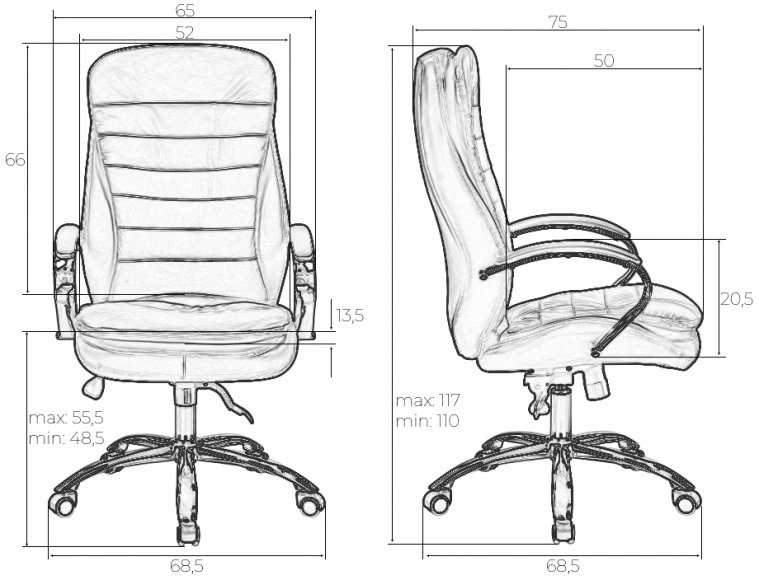 Компьютерное кресло Lyndon белое / хром