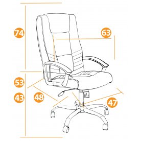 Компьютерное кресло Maxima Хром