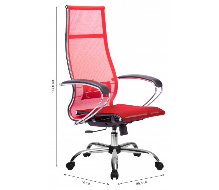 Компьютерное кресло МЕТТА-7 красный / красный
