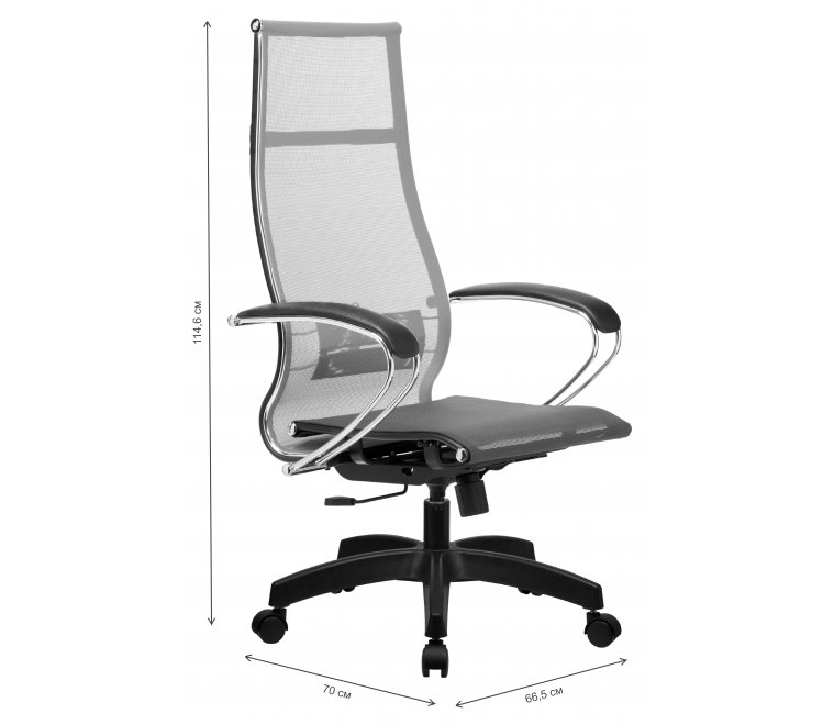 Компьютерное кресло МЕТТА-7 MPRU 131/001  серый / серый