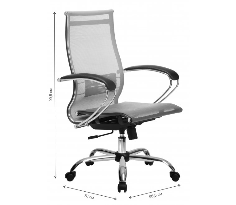 Компьютерное кресло МЕТТА-9 серый / серый