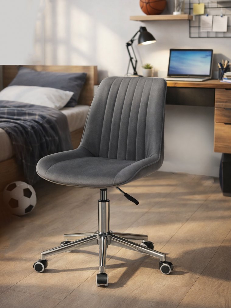 Компьютерное кресло Онда темно-серый / хром