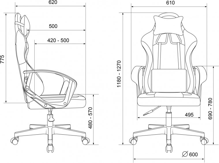 Компьютерное кресло Optimum ткань черный / серый
