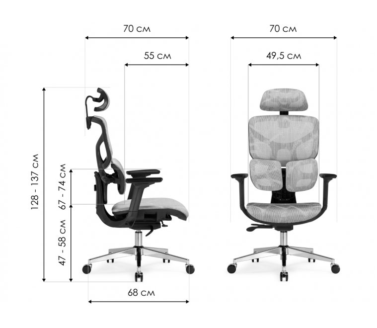 Компьютерное кресло Samur white / black