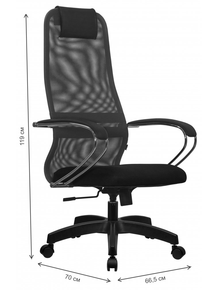 Компьютерное кресло SU-B-8 / подл.131 / осн.001 темно-серый