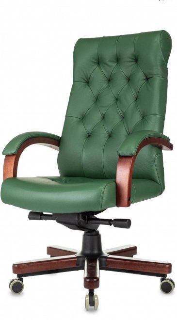 Компьютерное кресло T-9928Walnut кожа зеленый