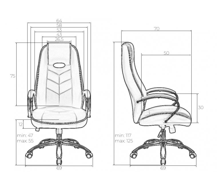 Компьютерное кресло Tobias черный /  хром