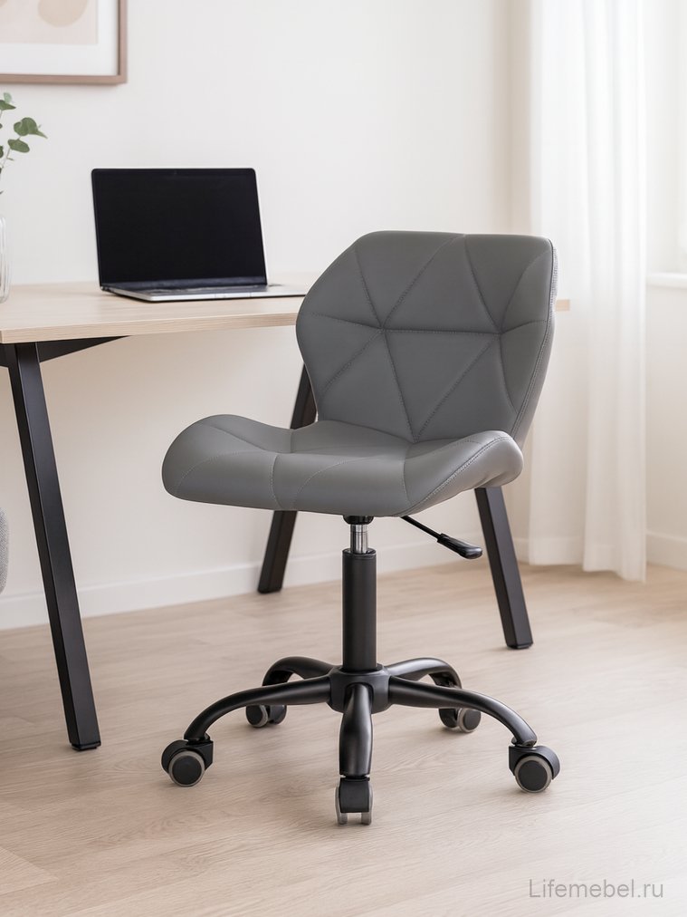 Компьютерное кресло Вальд экокожа серое