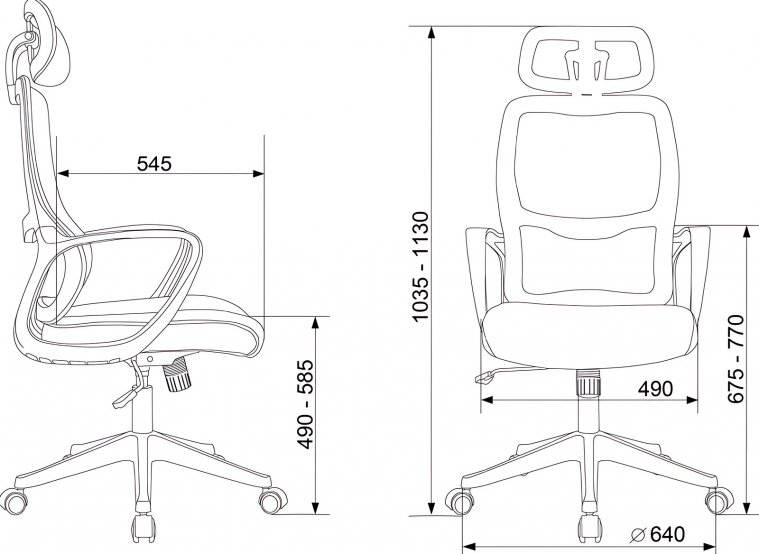 Компьютерное кресло Wise сетка / ткань серый