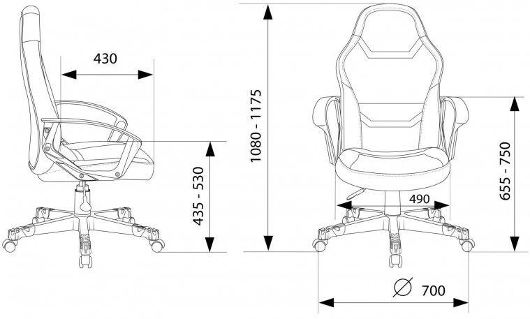 Компьютерное кресло Zombie 100 черное / белое