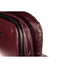 Кресло Anders бордовое экокожа / хром