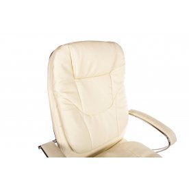 Кресло Anders экокожа / хром бежевое