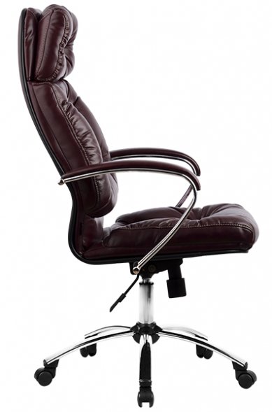 Кресло Kiron экокожа / хром бордовое
