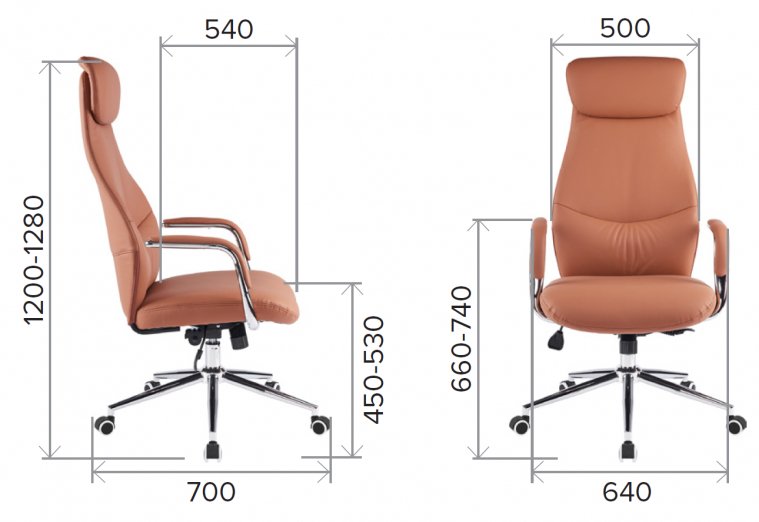 Кресло руководителя Everprof Bell экокожа коричневый