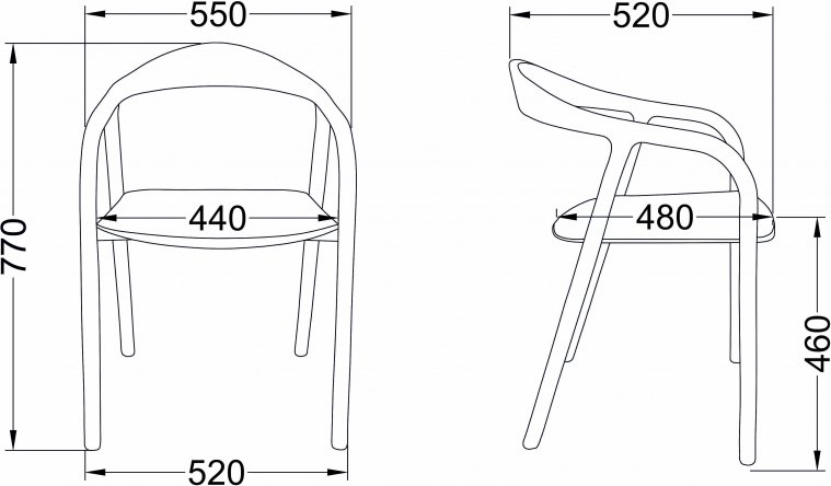 Деревянный стул Био дуб натуральный / рич