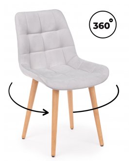 Деревянный стул Челси светло-серый (zd 960) / светлое дерево