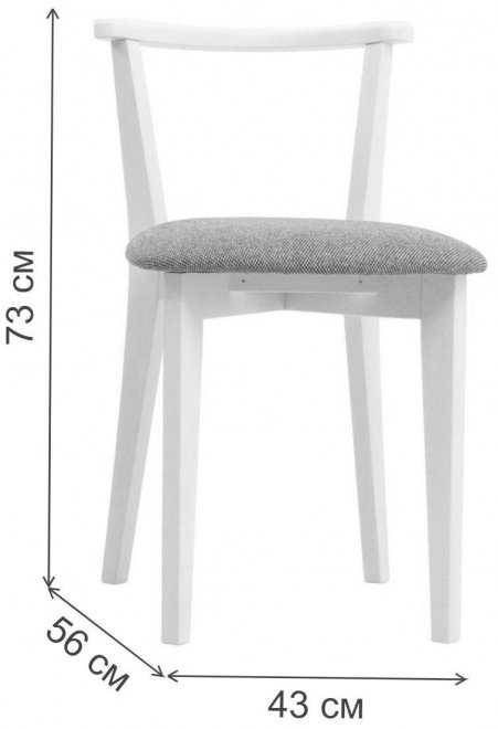 Деревянный стул Франк ПМ серый / графит