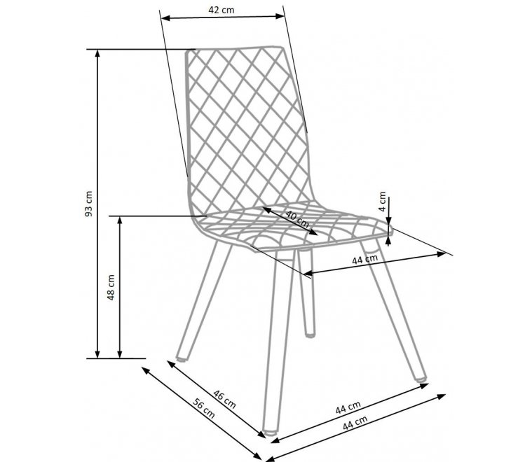 Деревянный стул K282 серый / натуральный