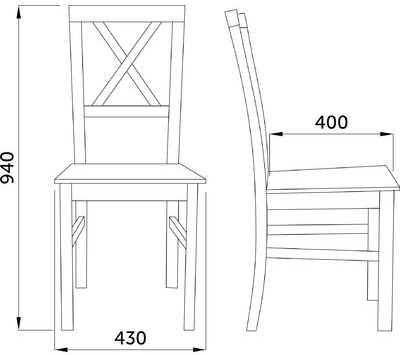 Деревянный стул Milano 4 D белый