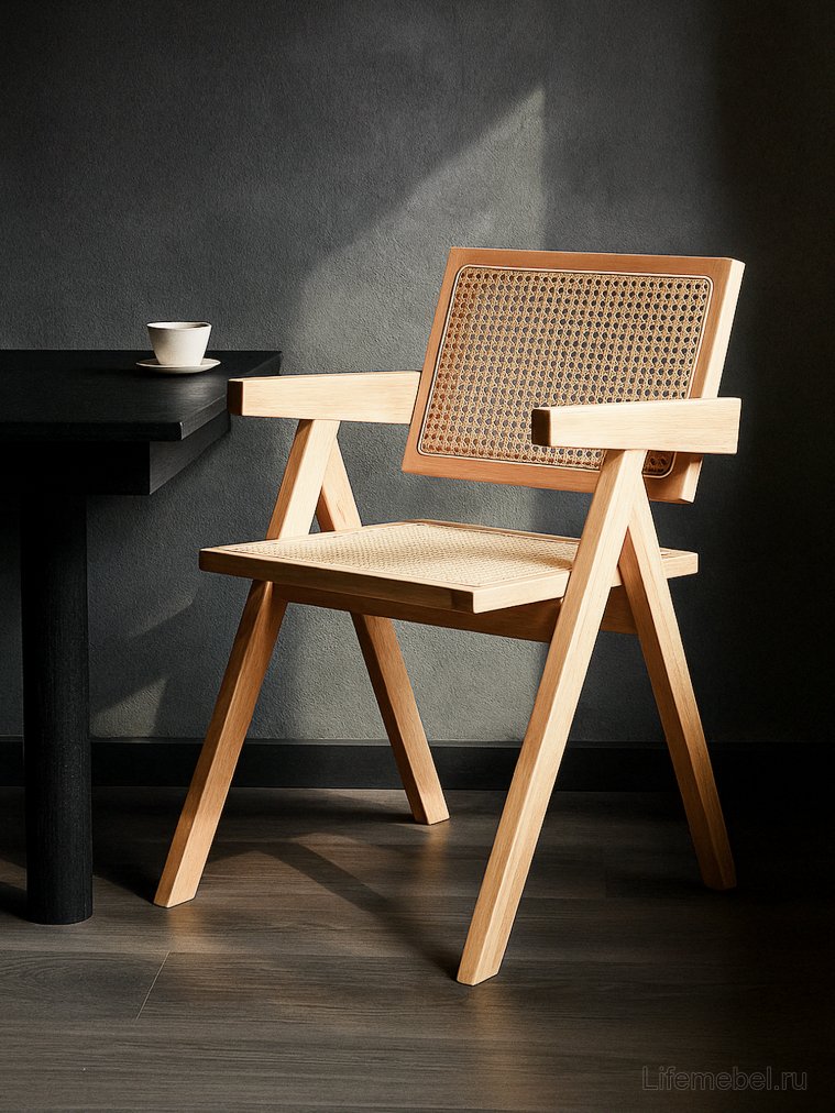 Деревянный стул Rattan wood