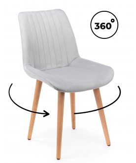 Комплект стульев Онда 4 шт светло-серый (zd 960) / светлое дерево