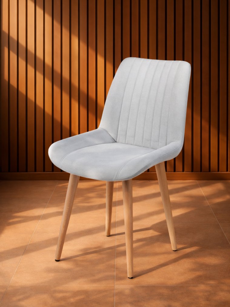 Деревянный стул Седа 360 светло-серый (zd 960) / светлое дерево