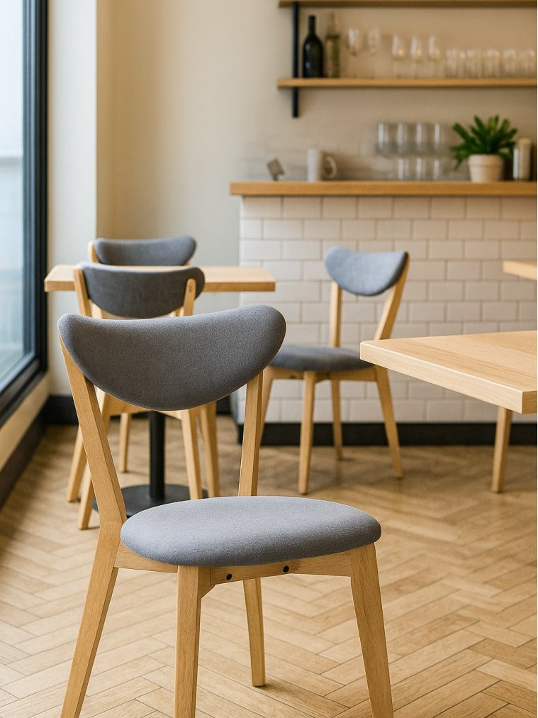 Деревянный стул Brando 130 серый / дуб