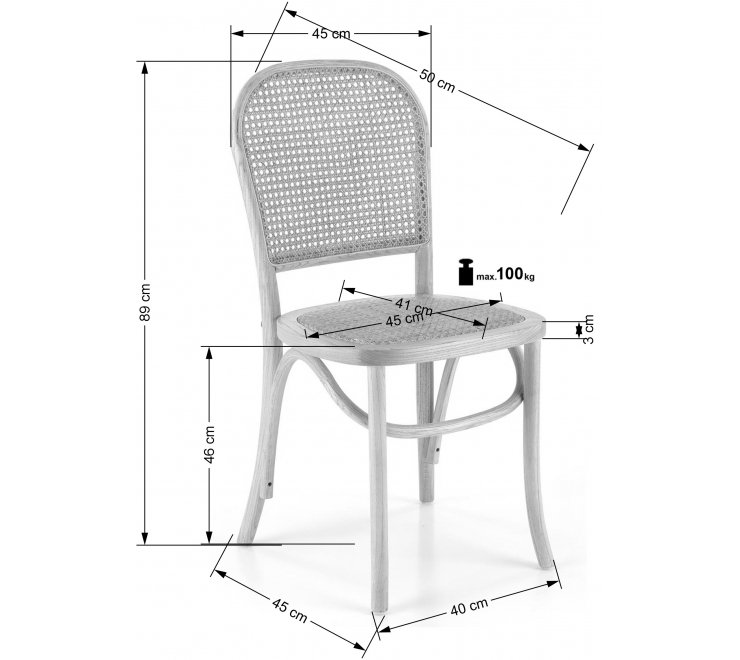 Деревянный стул Тан натуральный