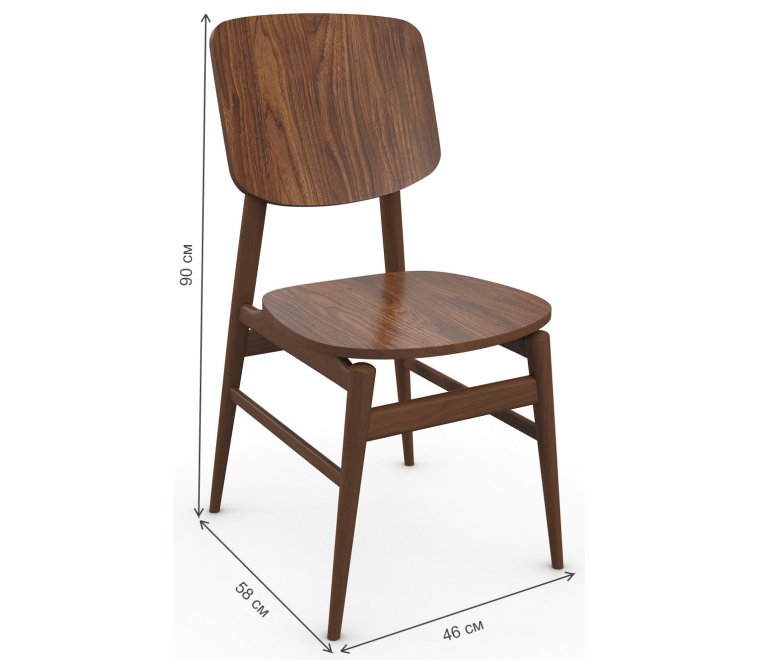 Деревянный стул Vasto американский орех