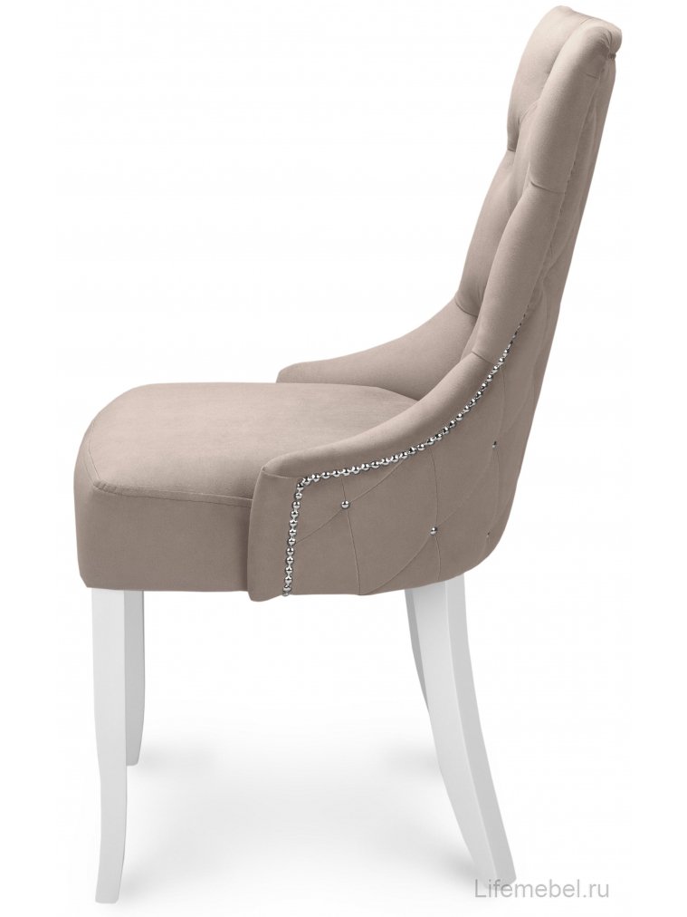 Деревянный стул Венеция Elza 13 / белый / серебро