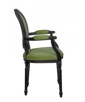 Мягкий стул с подлокотниками Delo Kora Arm Green