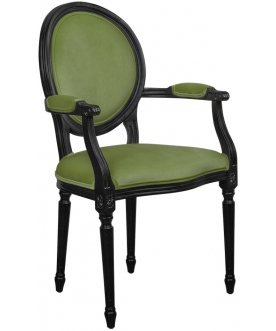 Мягкий стул с подлокотниками Delo Kora Arm Green