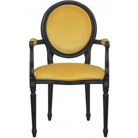 Мягкий стул с подлокотниками Delo Kora Arm Yellow