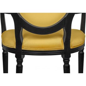 Мягкий стул с подлокотниками Delo Kora Arm Yellow