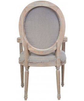 Мягкий стул с подлокотниками Diella Pinstripe