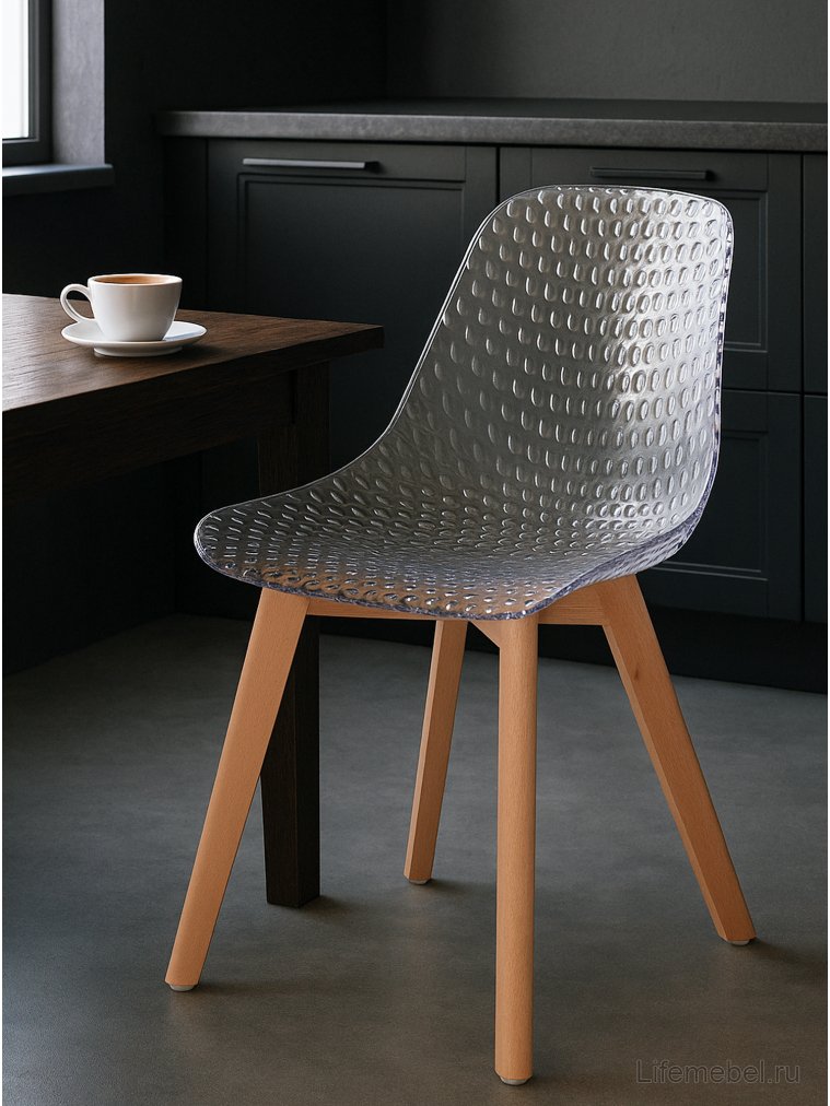 Пластиковый стул Vart clear / wood