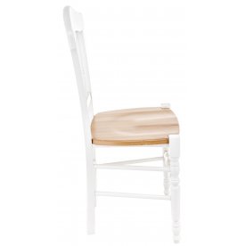 Стул 40F белый / коричневый