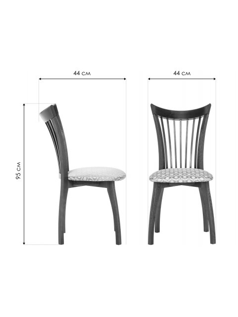 Стул деревянный Орегон венге / жаккард палермо