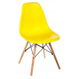 Стул Eames PC-015 желтый ножки дерево