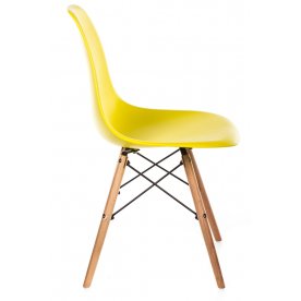 Стул Eames PC-015 желтый ножки дерево
