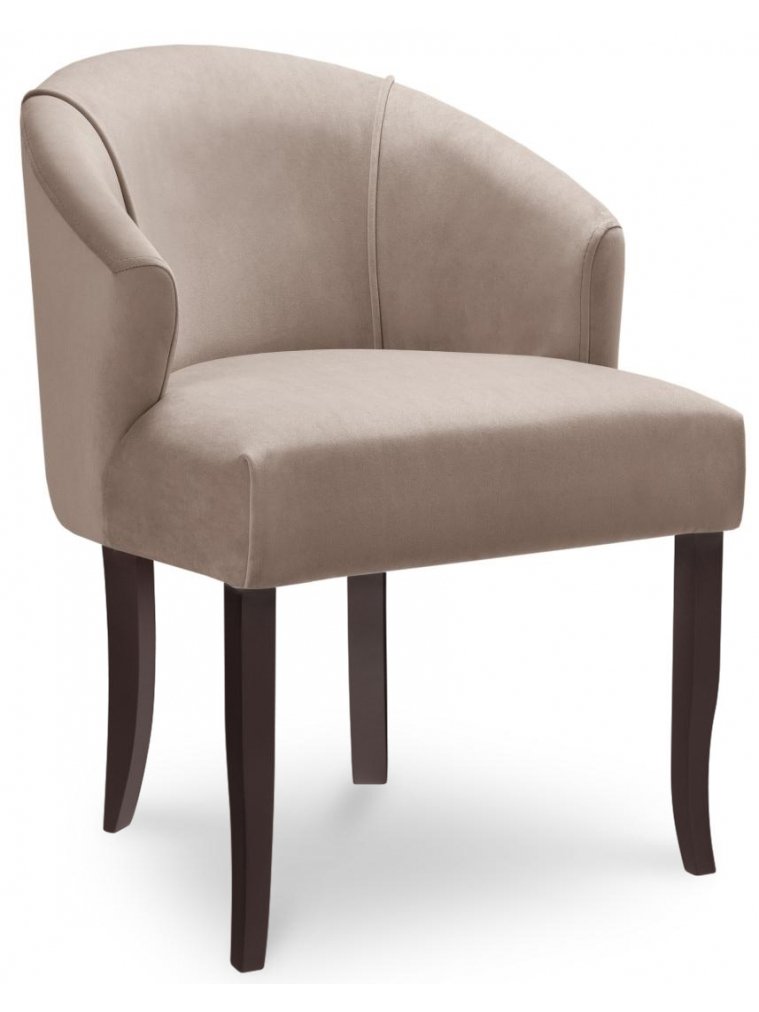 Стул-кресло Николь бордовый микровелюр Newtone wine / венге каркас